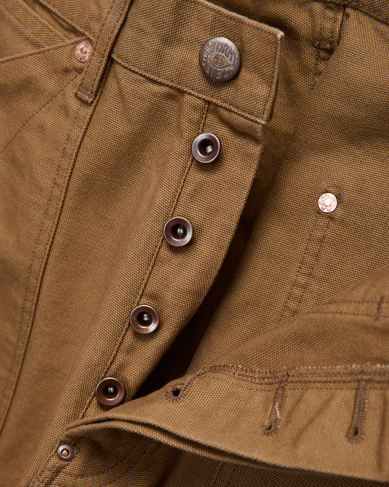 Duck Canvas Work Pants in Brown