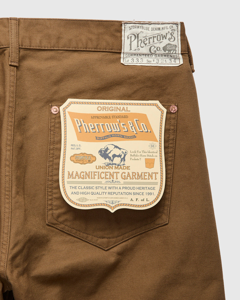 Duck Canvas Work Pants in Brown