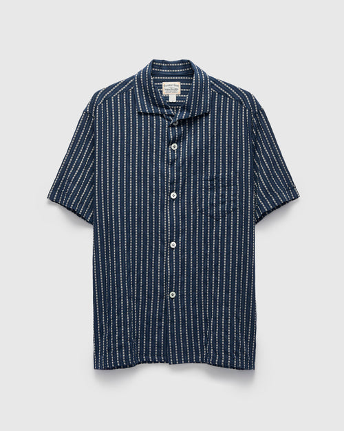 Italian Collar Shirt in Navy