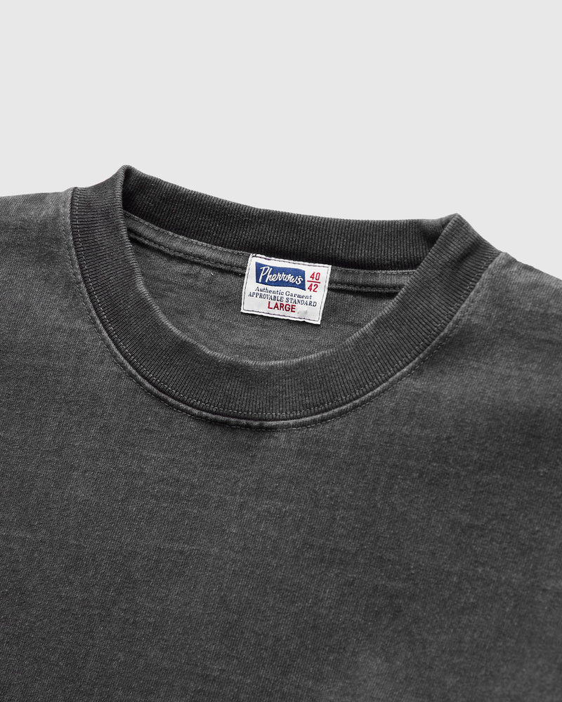 Heavyweight Pigment Dye Pocket T-Shirt in Faded Black
