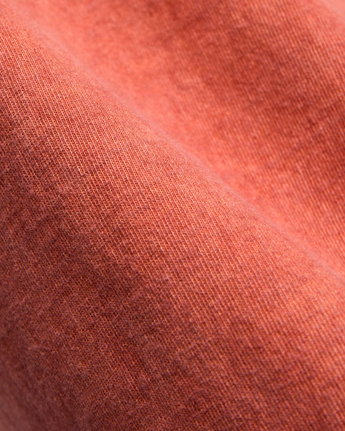 Heavyweight Pigment Dye Pocket T-Shirt in Brick
