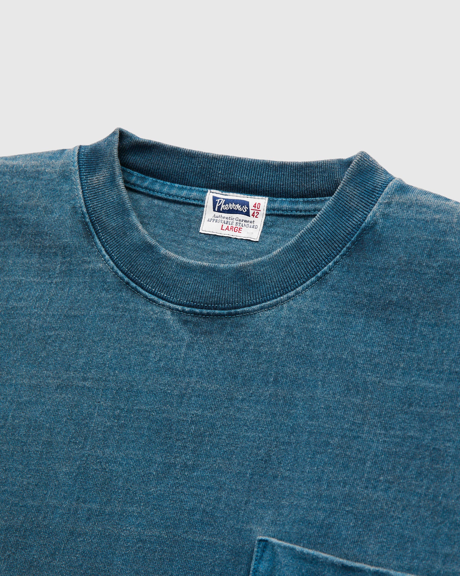 Heavyweight Pigment Dye Pocket T-Shirt in Blue – Blue Owl Workshop
