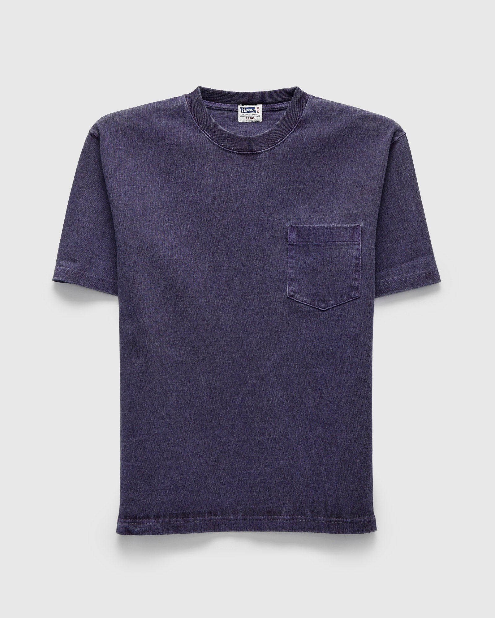 Heavyweight Pigment Dye Pocket T-Shirt in Faded Purple – Blue Owl