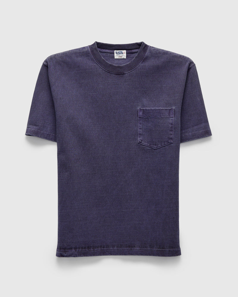 Heavyweight Pigment Dye Pocket T-Shirt in Faded Purple