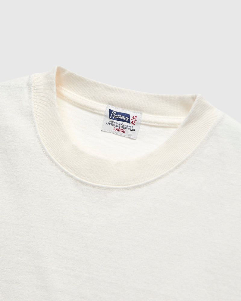 Heavyweight Pigment Dye Pocket T-Shirt in White