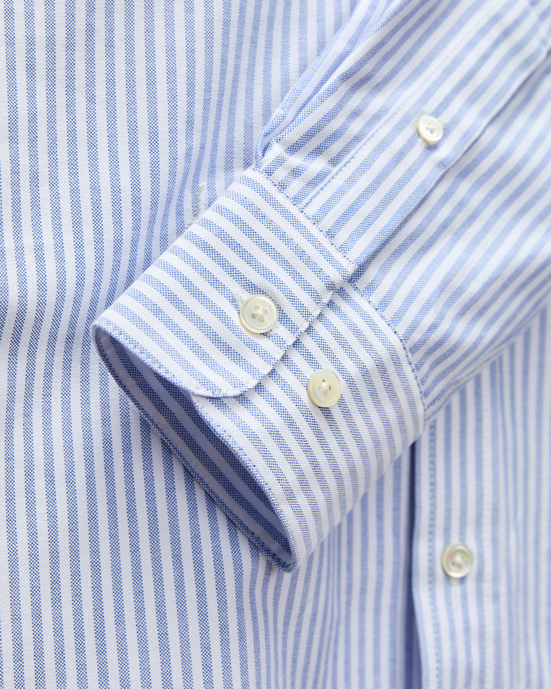 Dogs Oxford Shirt in Blue Stripe