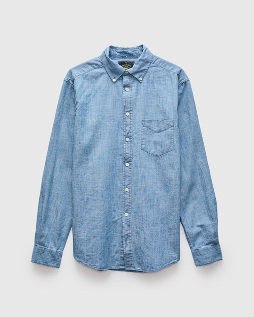 Chambray Button-Up Shirt in Blue