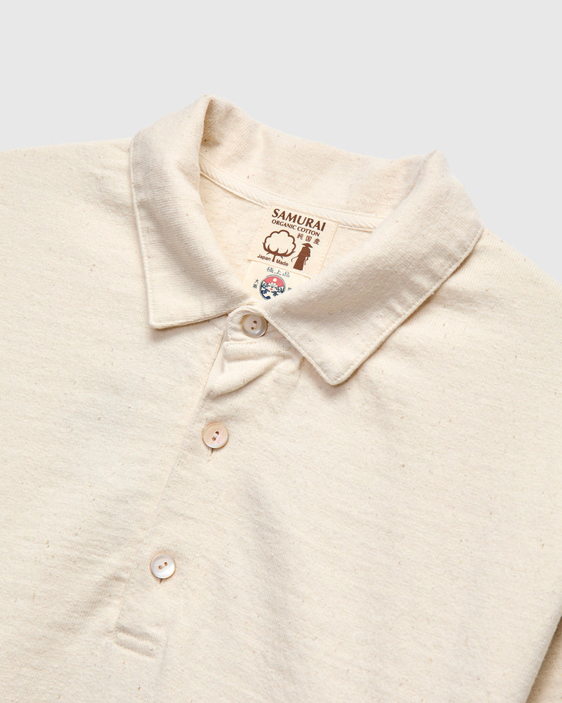 "Samurai Cotton Project" Polo Shirt in Natural