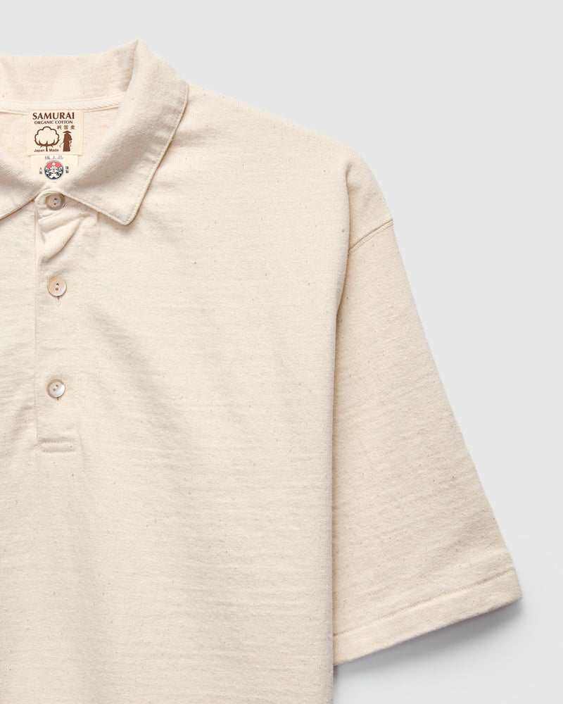 "Samurai Cotton Project" Polo Shirt in Natural
