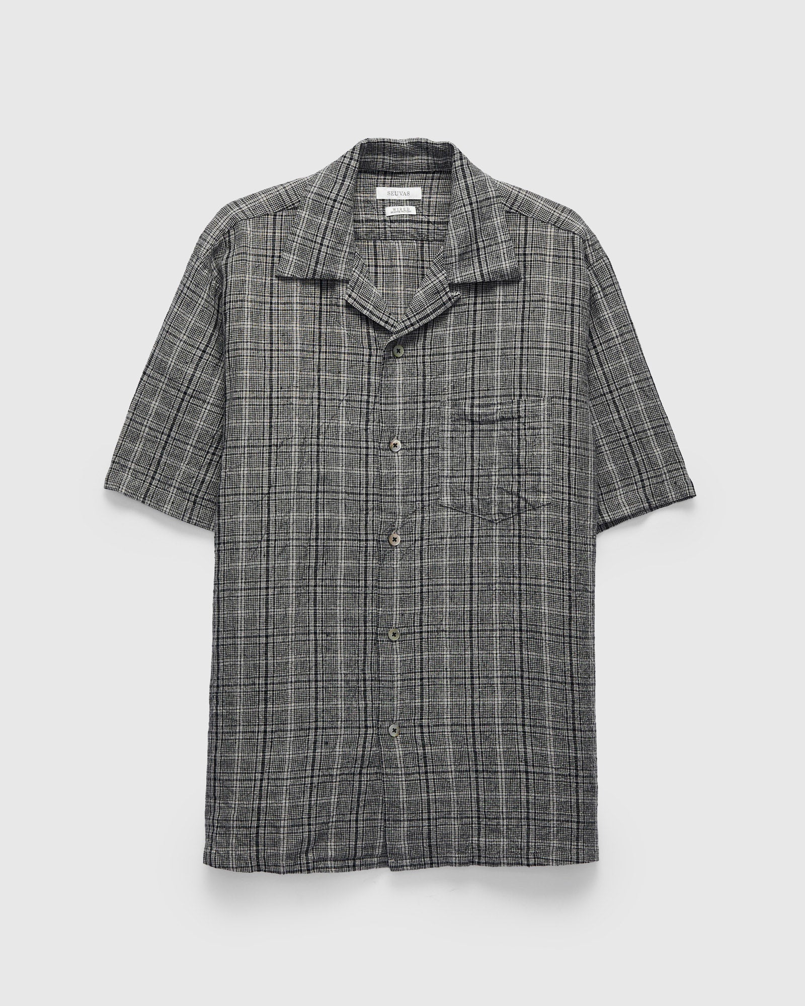 Linen Open Collar Shirt in Grey – Blue Owl Workshop