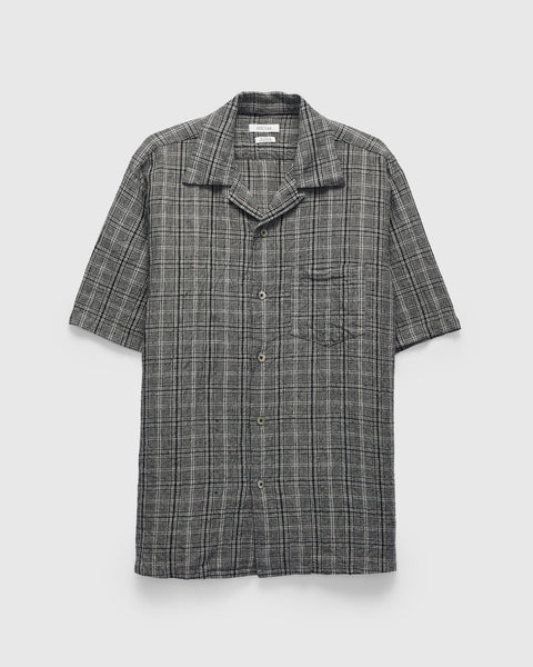 Linen Open Collar Shirt in Grey – Blue Owl Workshop