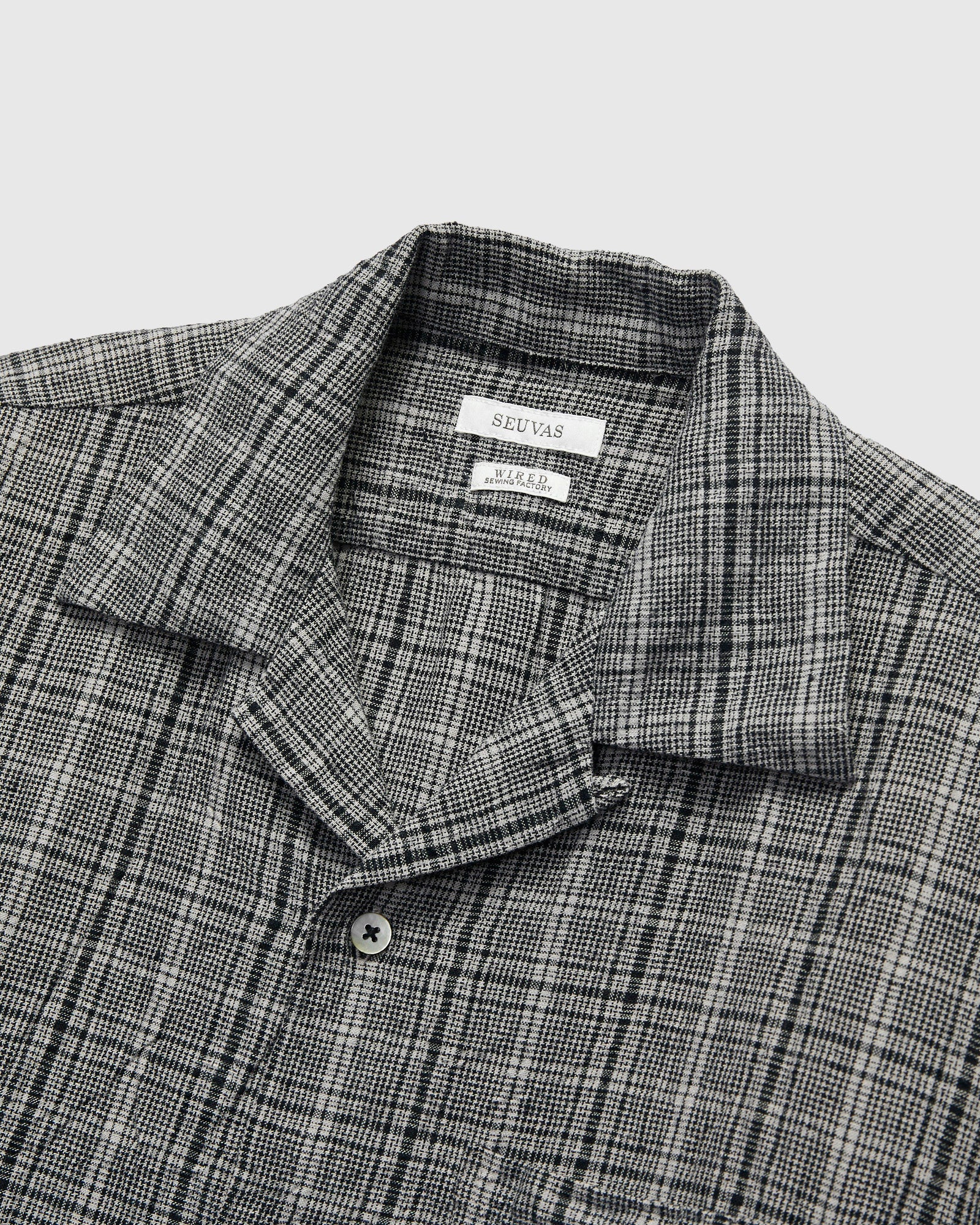 Linen Open Collar Shirt in Grey – Blue Owl Workshop
