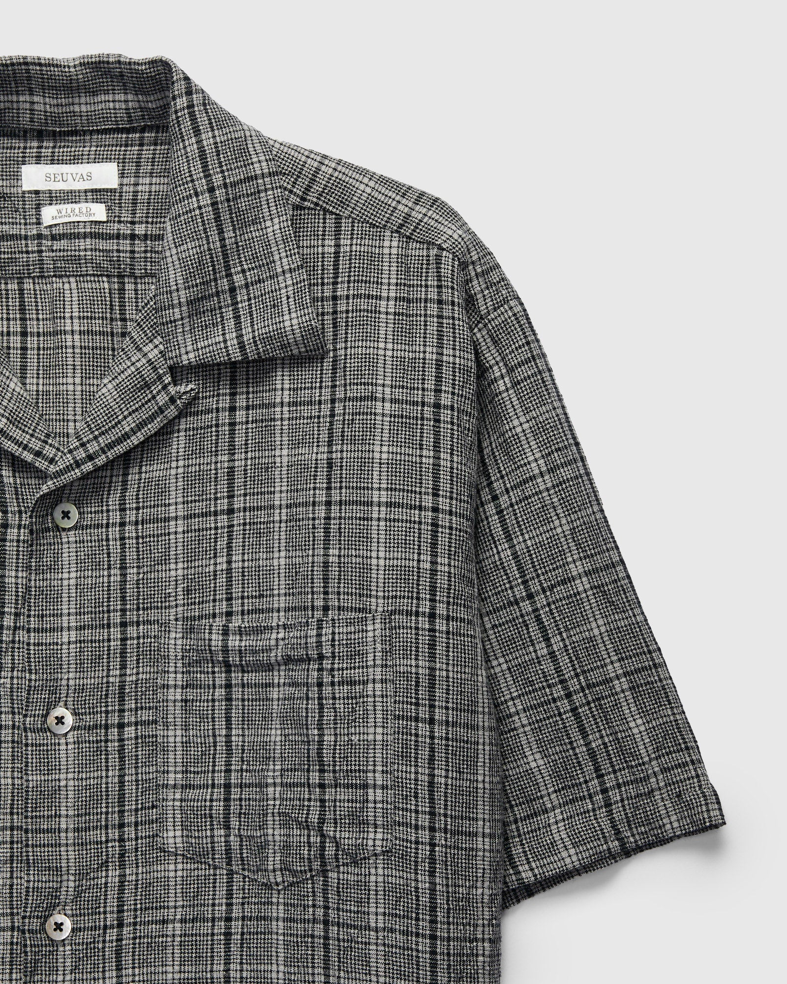 Linen Open Collar Shirt in Grey – Blue Owl Workshop