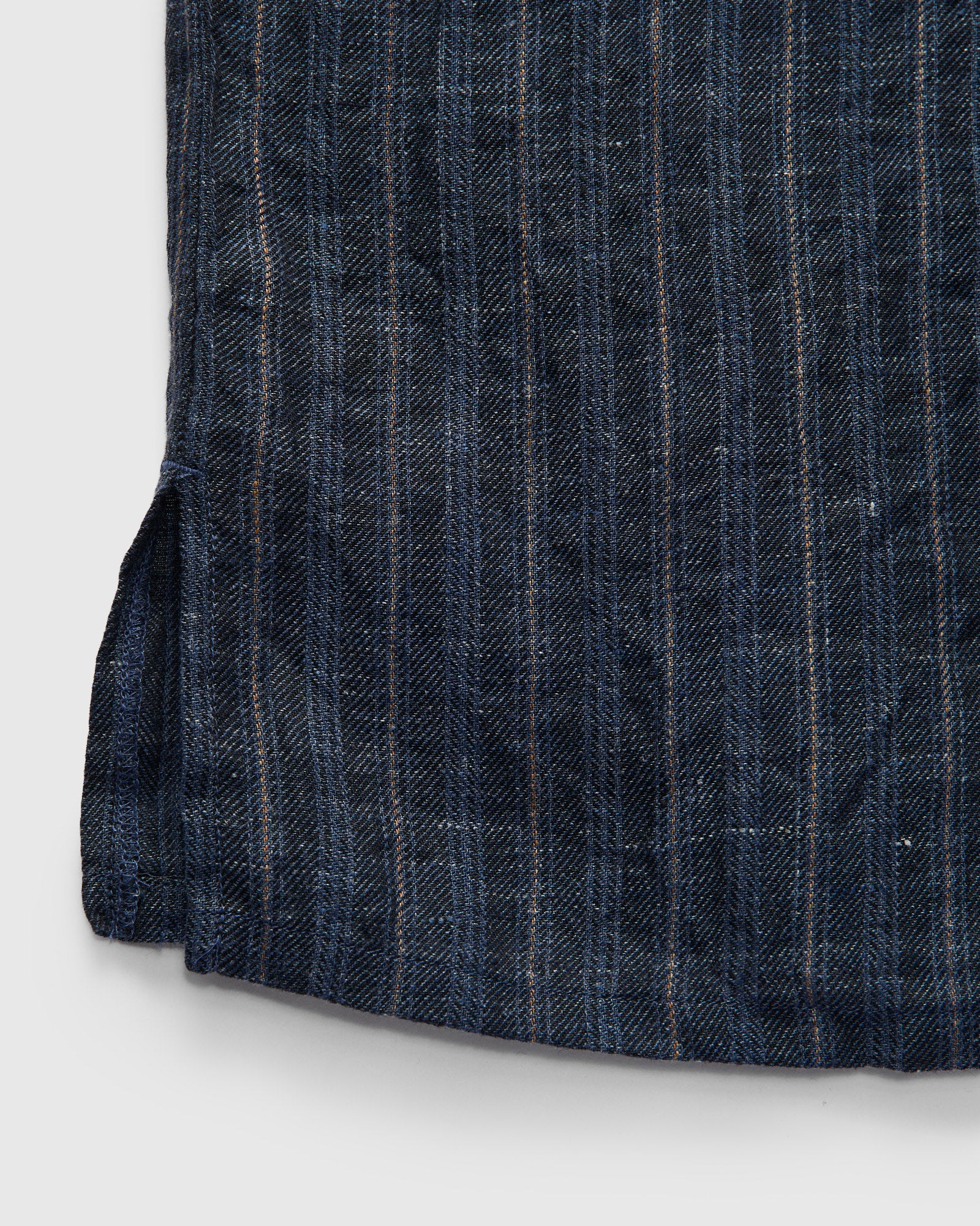 Linen Open Collar Shirt in Navy – Blue Owl Workshop