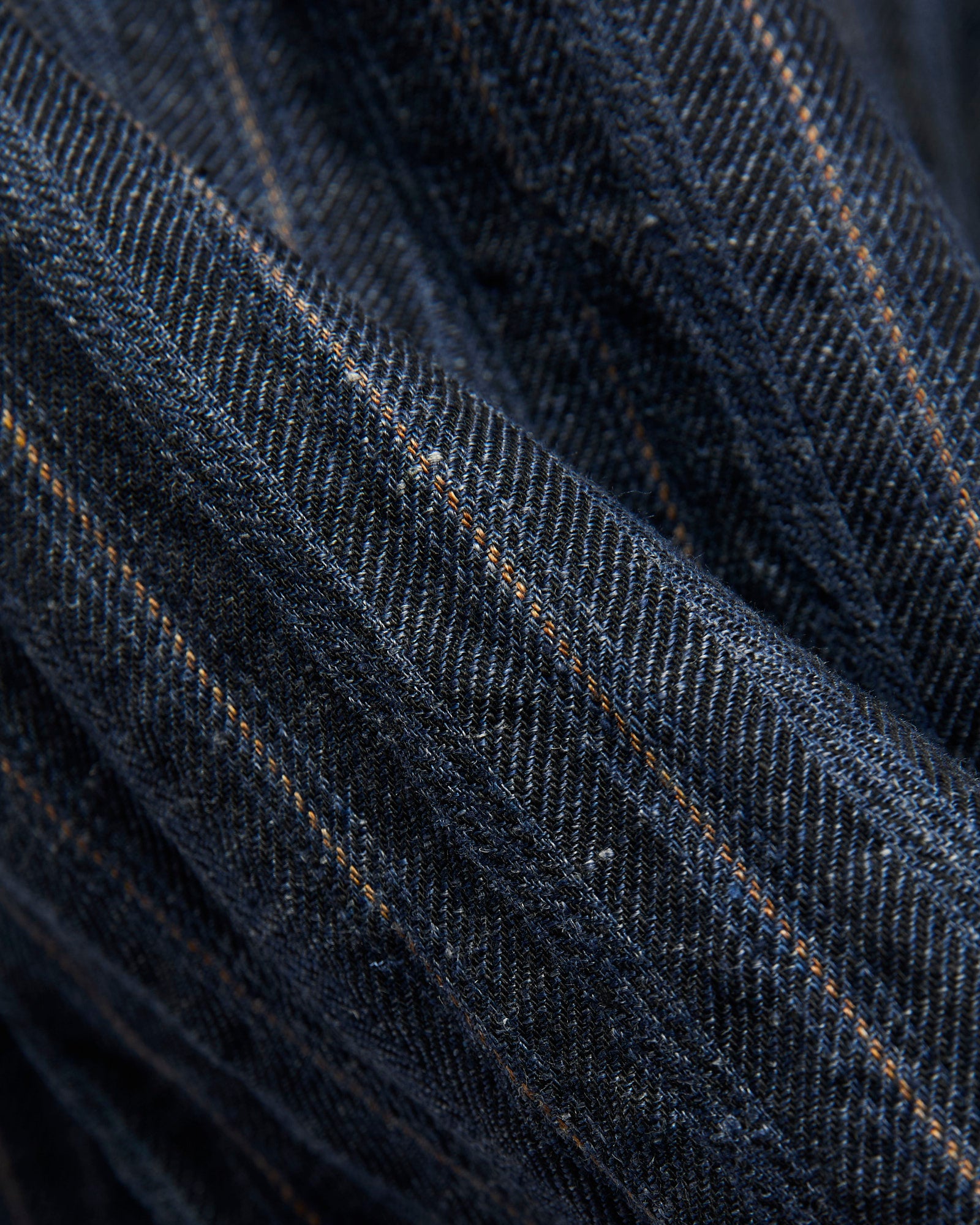 Linen Open Collar Shirt in Navy – Blue Owl Workshop