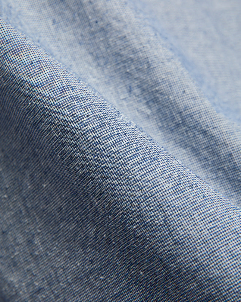 Cotton Silk Work Shirt in Mini Check