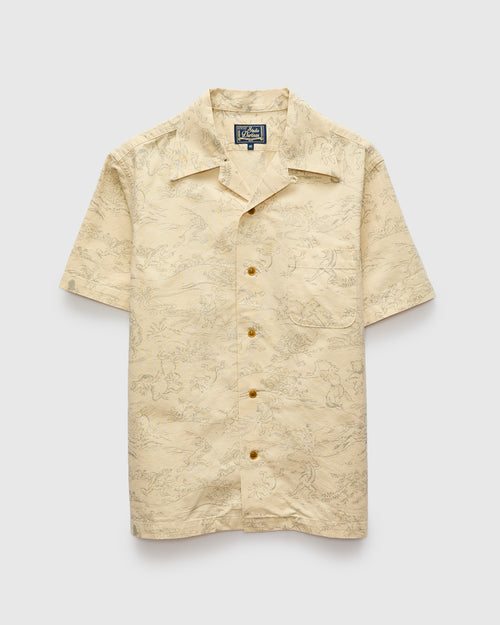 Manga Open Collar Shirt in Ivory