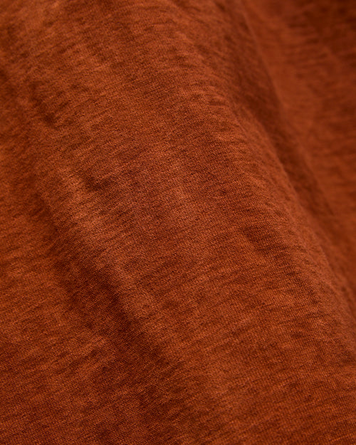 "Amami Mud-Dyed" Loopwheel T-Shirt in Brown