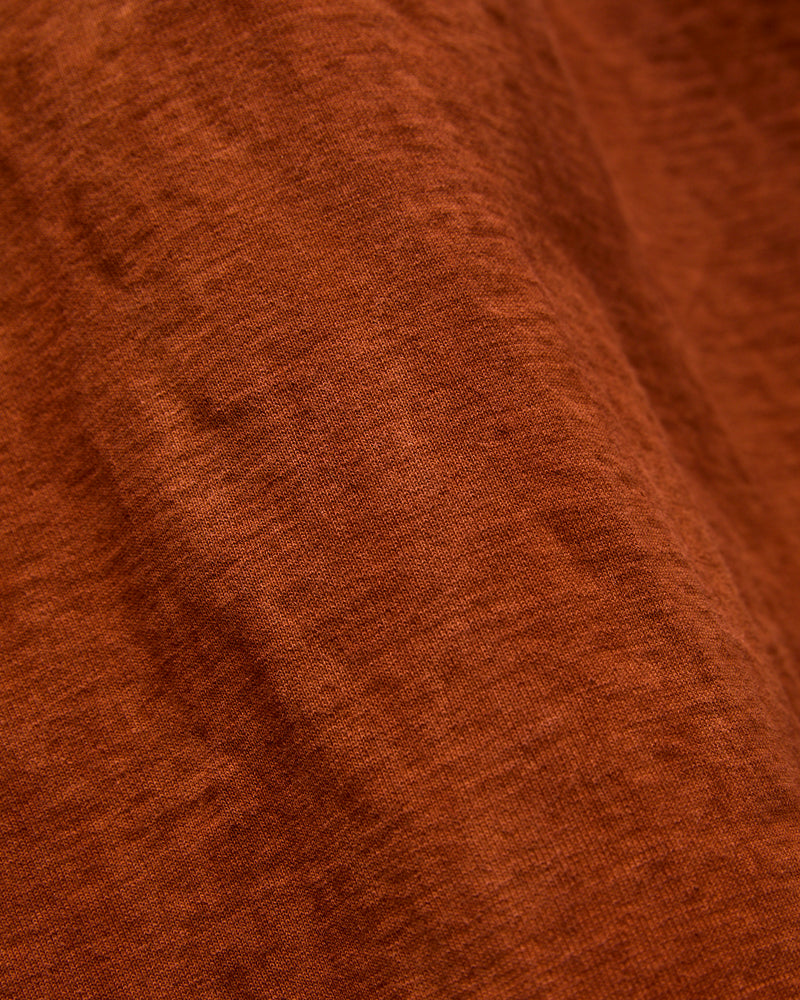 "Amami Mud-Dyed" Loopwheel T-Shirt in Brown