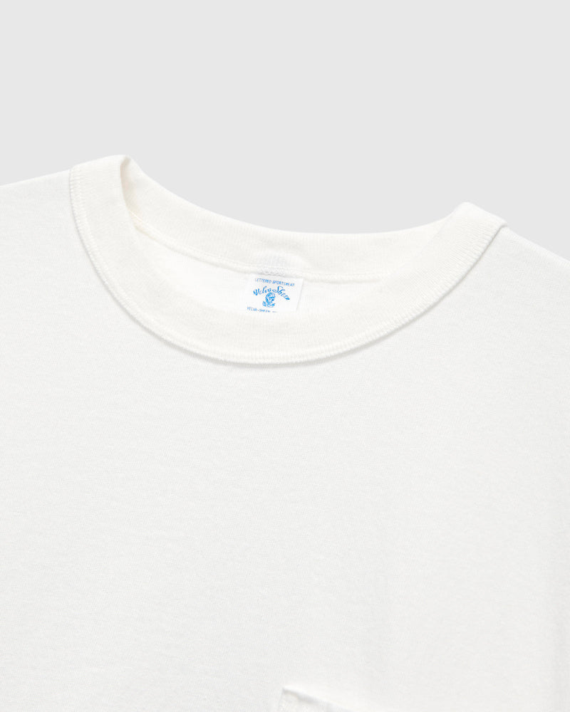 Pigment Dyed Pocket Tee in Off-White