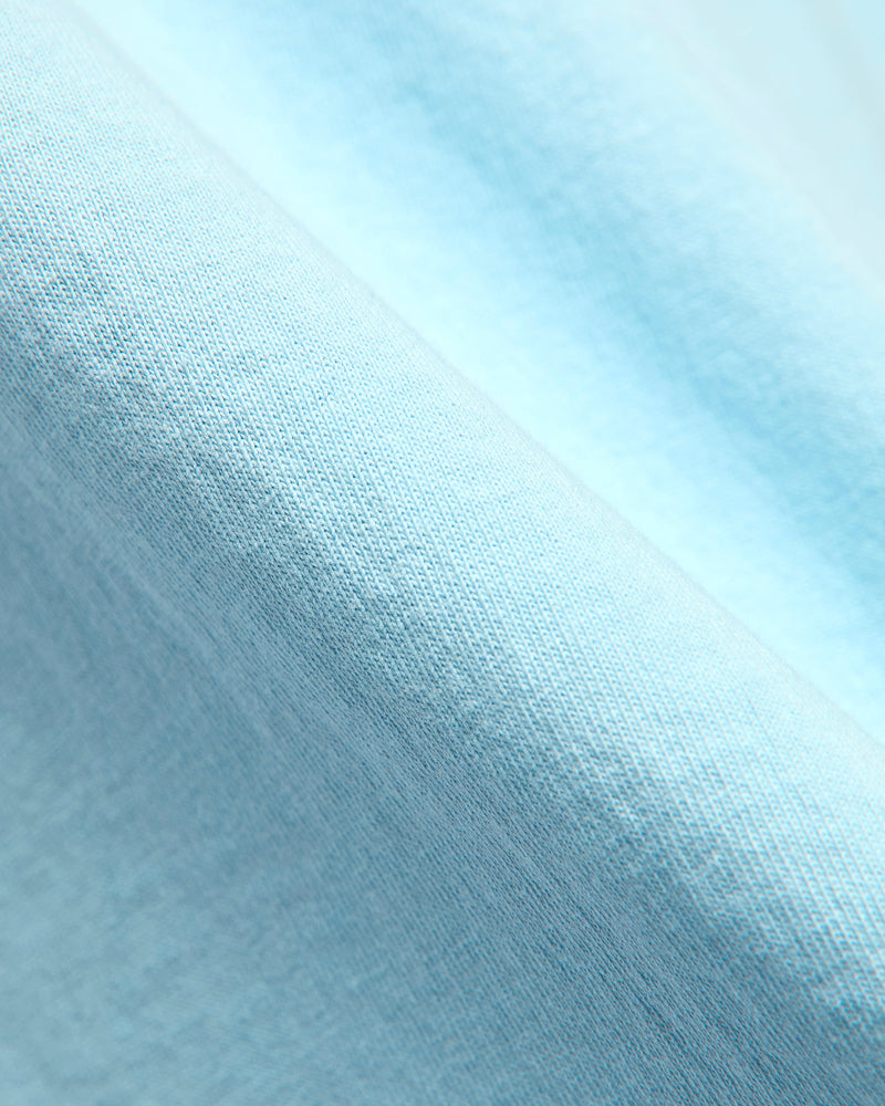 Pigment Dyed Pocket Tee in Turquoise Blue