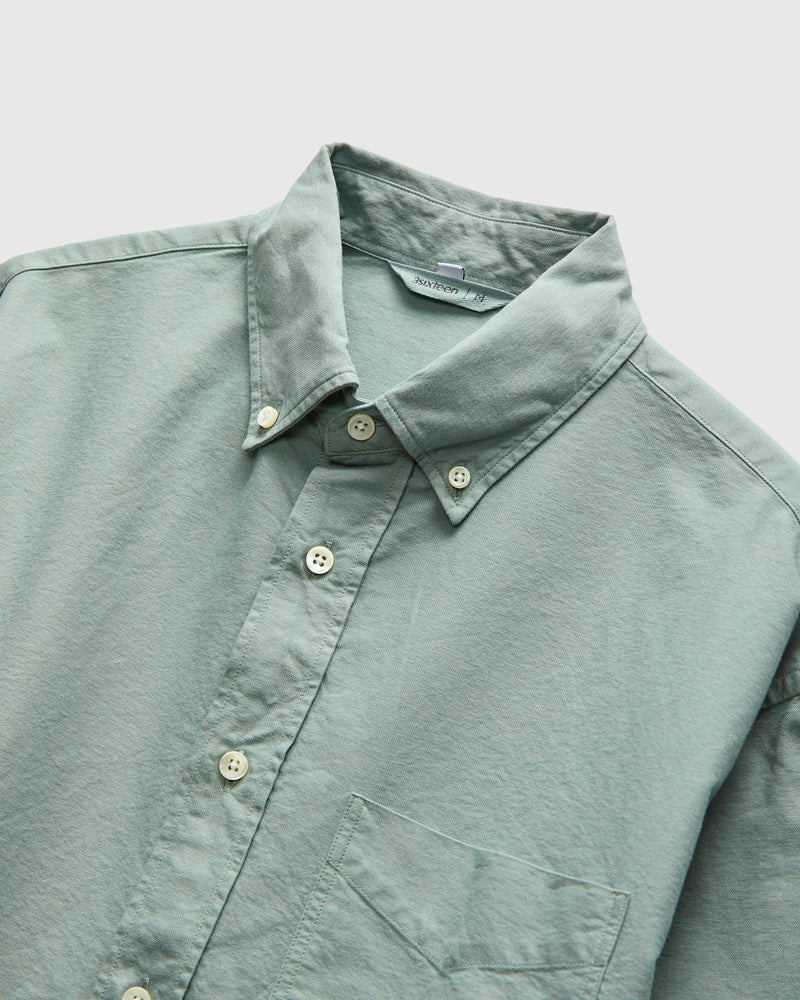 Big Oxford Shirt in Garment Dyed Eucalyptus