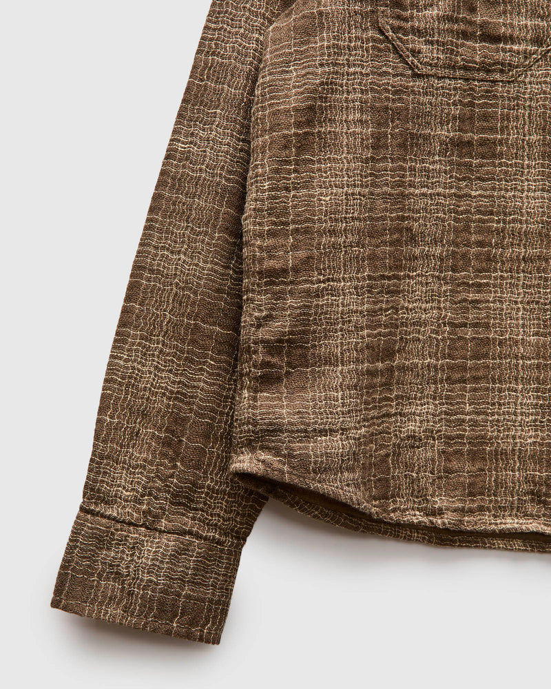 Utility Shirt in Drab Wavy Check