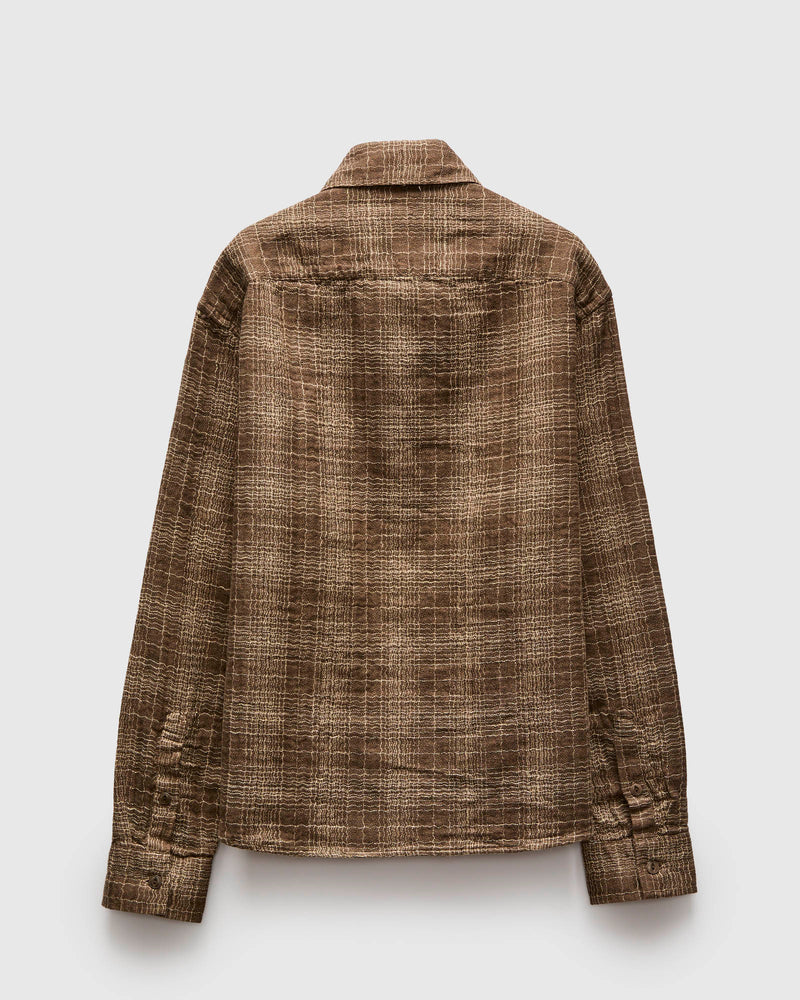 Utility Shirt in Drab Wavy Check