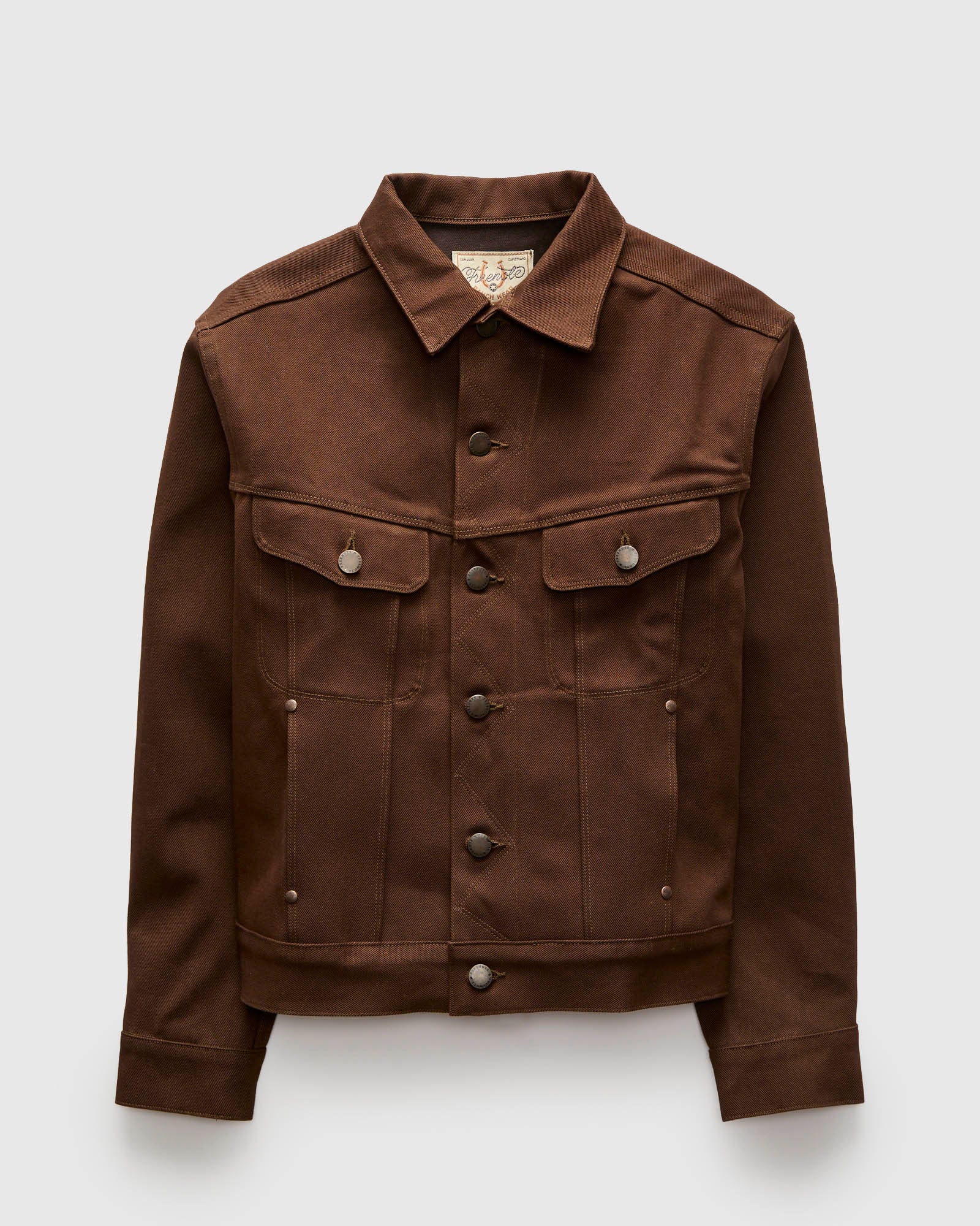 High Low 15oz Selvedge Denim Jacket in Dark Brown – Blue Owl Workshop