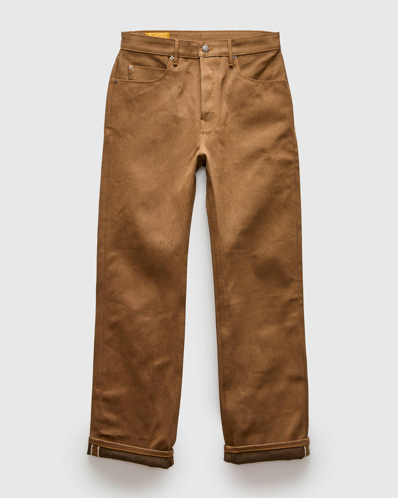 "Light Brown Modesto" 15oz Selvedge Denim - Straight Fit