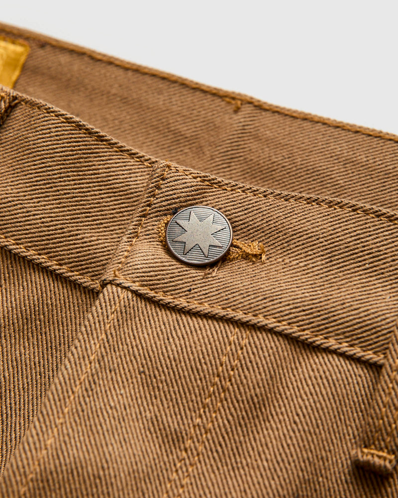 "Light Brown Modesto" 15oz Selvedge Denim - Straight Fit