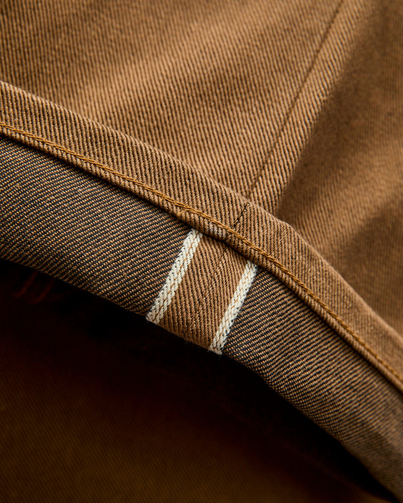 "Light Brown Modesto" 15oz Selvedge Denim - Straight Fit