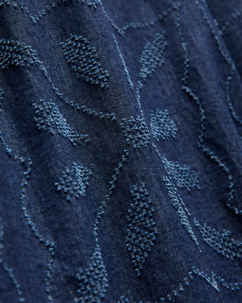 Aloha Shirt in Indigo Fireworks