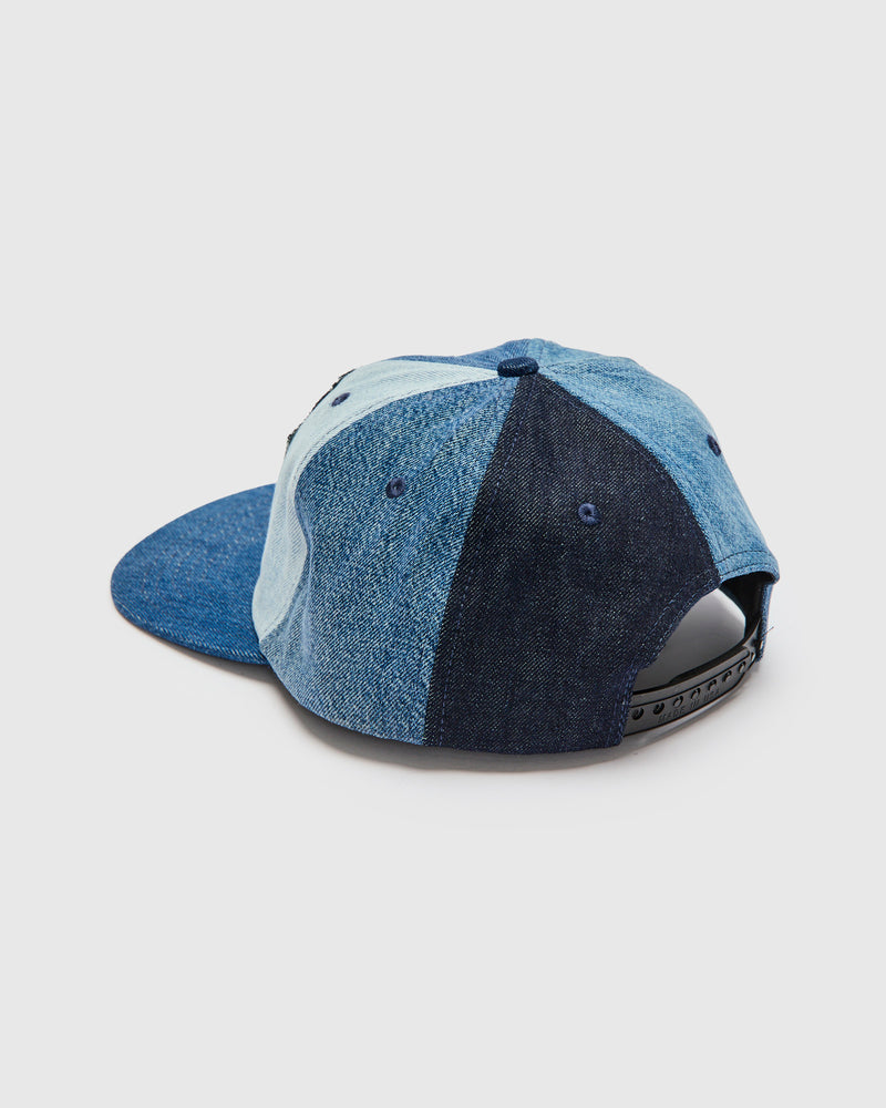 Love Fades Recycled Denim Plus Cap in Indigo
