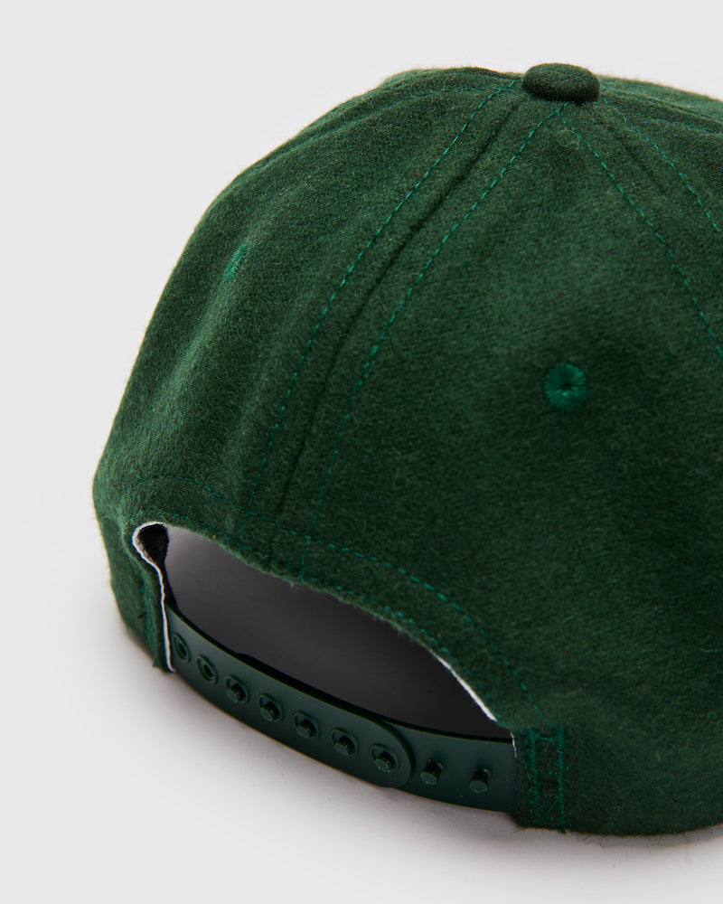 Scrimmage Cap in Green Wool