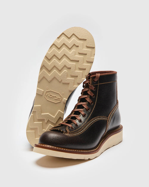 Donkey Puncher Boot in Horween Waxed Dark Brown