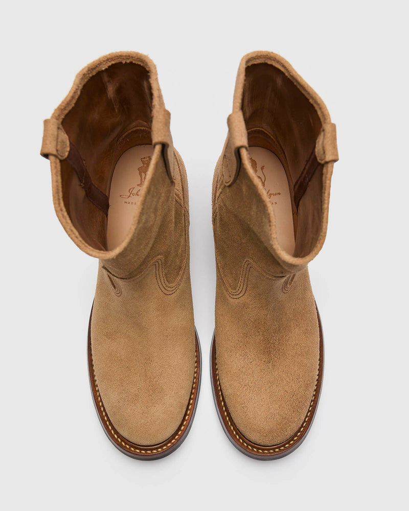 Duke Roper Boot in Horween Natural Roughout
