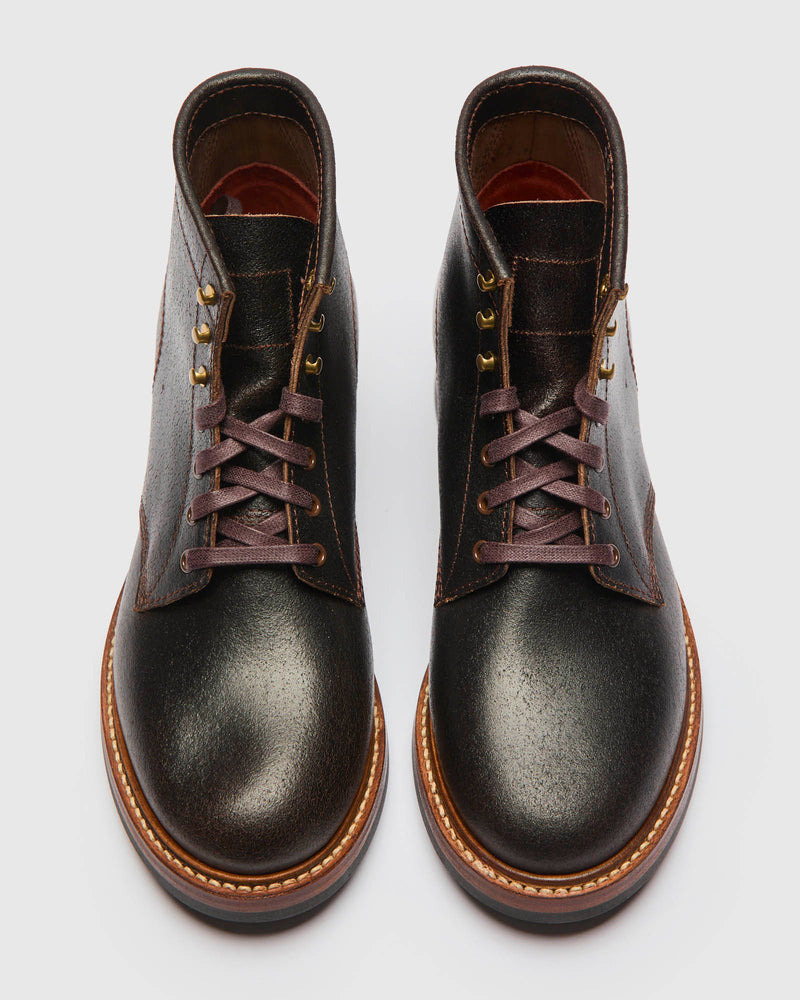 El Capitan Boot in Horween Waxed Dark Brown