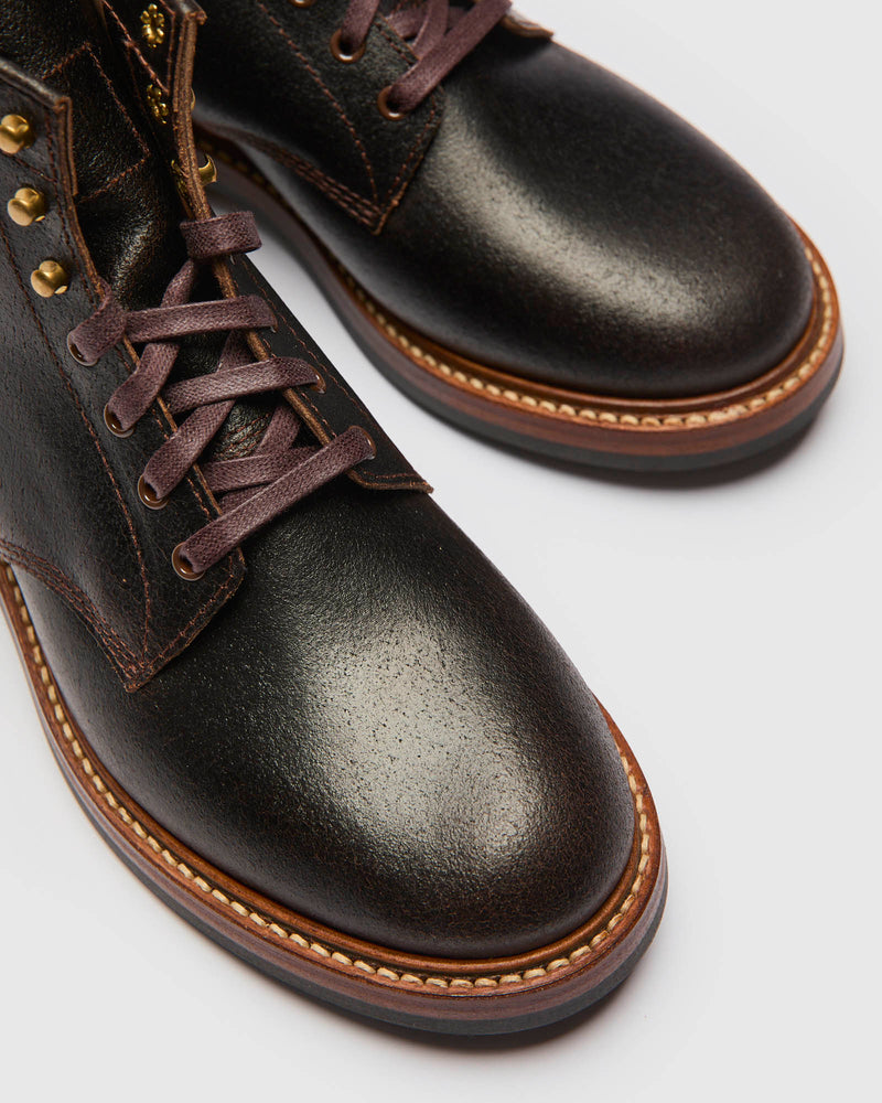 El Capitan Boot in Horween Waxed Dark Brown