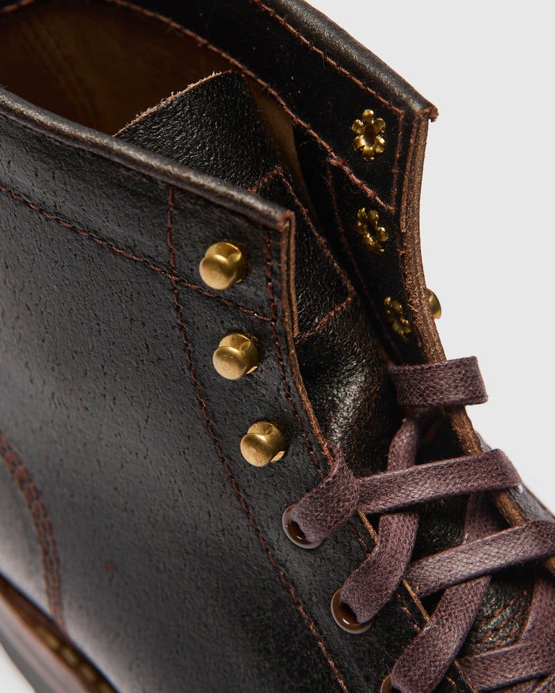El Capitan Boot in Horween Waxed Dark Brown
