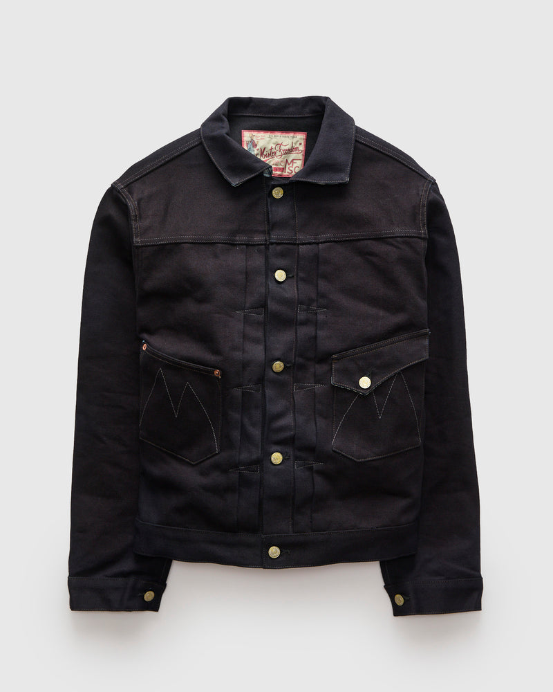 "Midnight" Ranch Blouse in 16oz Japanese Denim