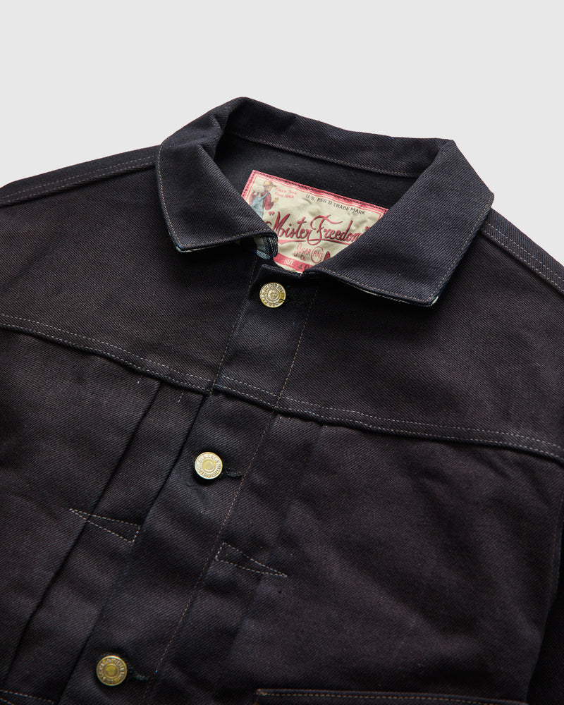 "Midnight" Ranch Blouse in 16oz Japanese Denim