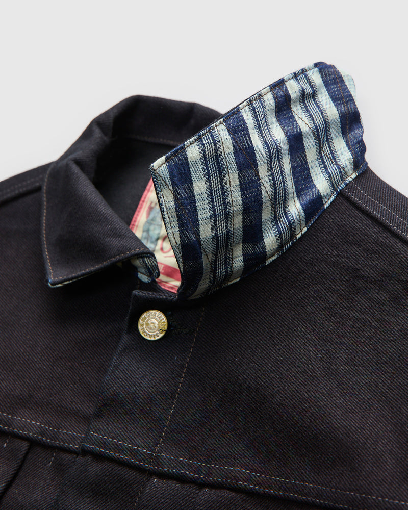 "Midnight" Ranch Blouse in 16oz Japanese Denim