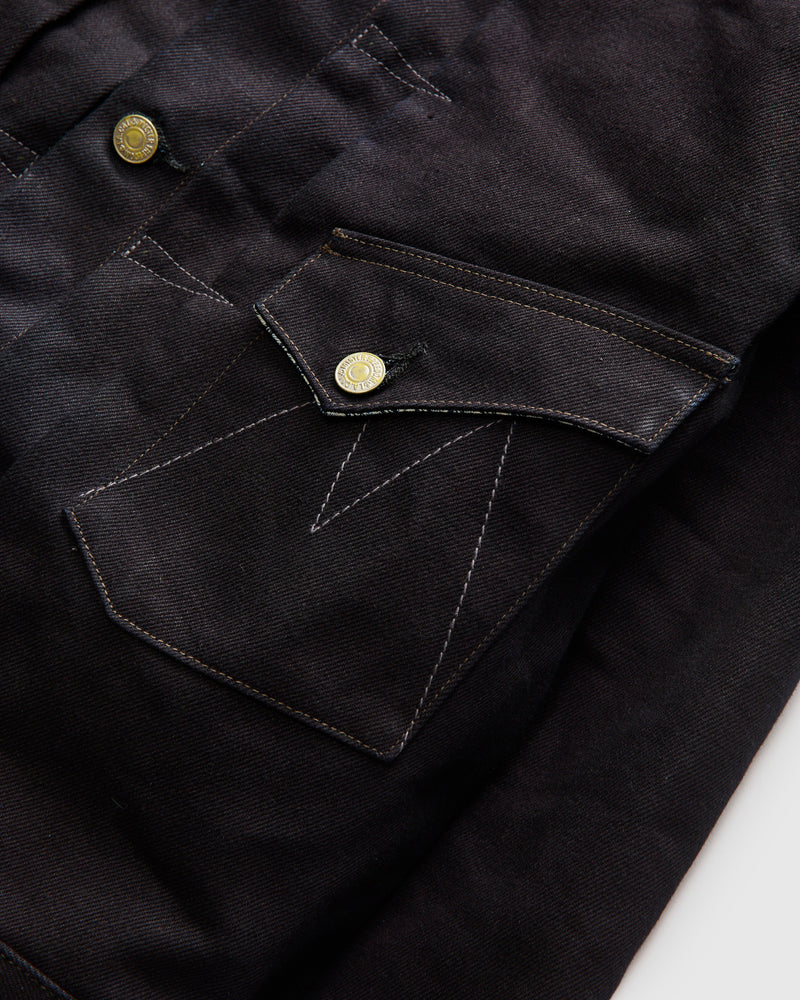 "Midnight" Ranch Blouse in 16oz Japanese Denim