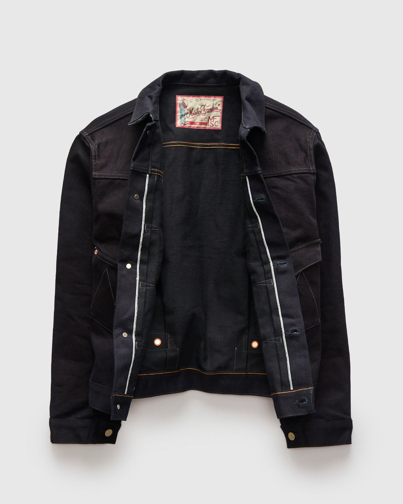 "Midnight" Ranch Blouse in 16oz Japanese Denim