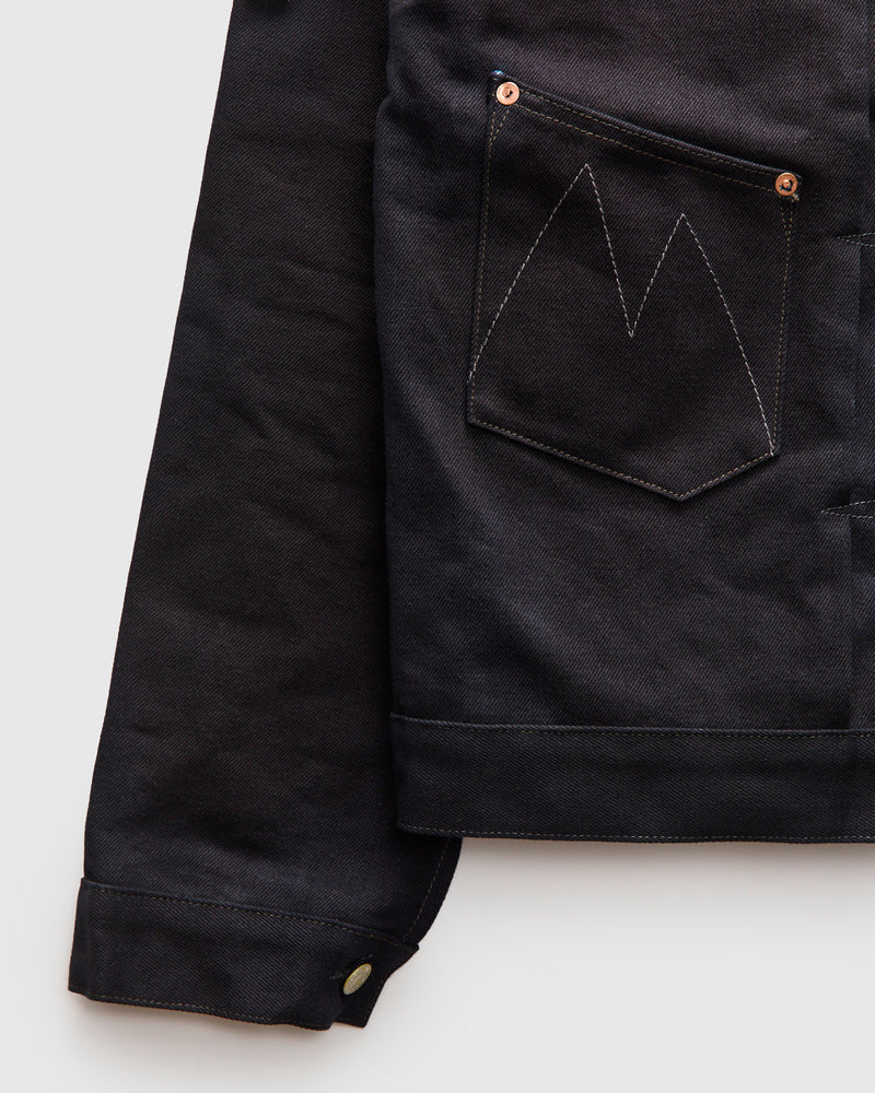 "Midnight" Ranch Blouse in 16oz Japanese Denim