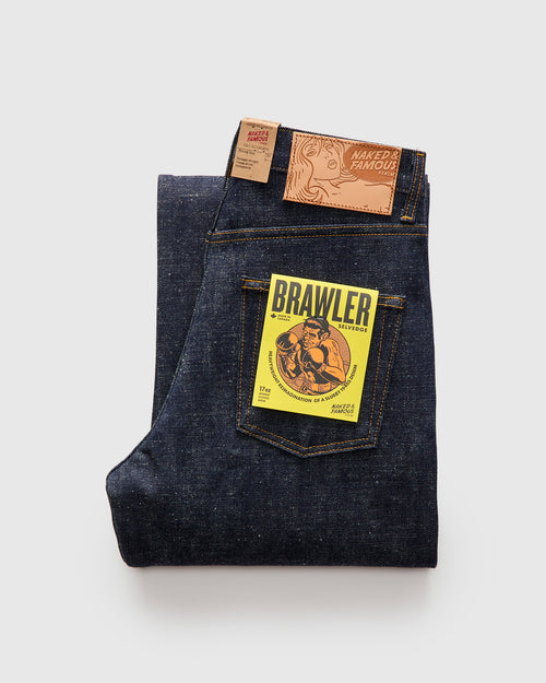 "Brawler" 17oz Selvedge Denim - Strong Guy Fit