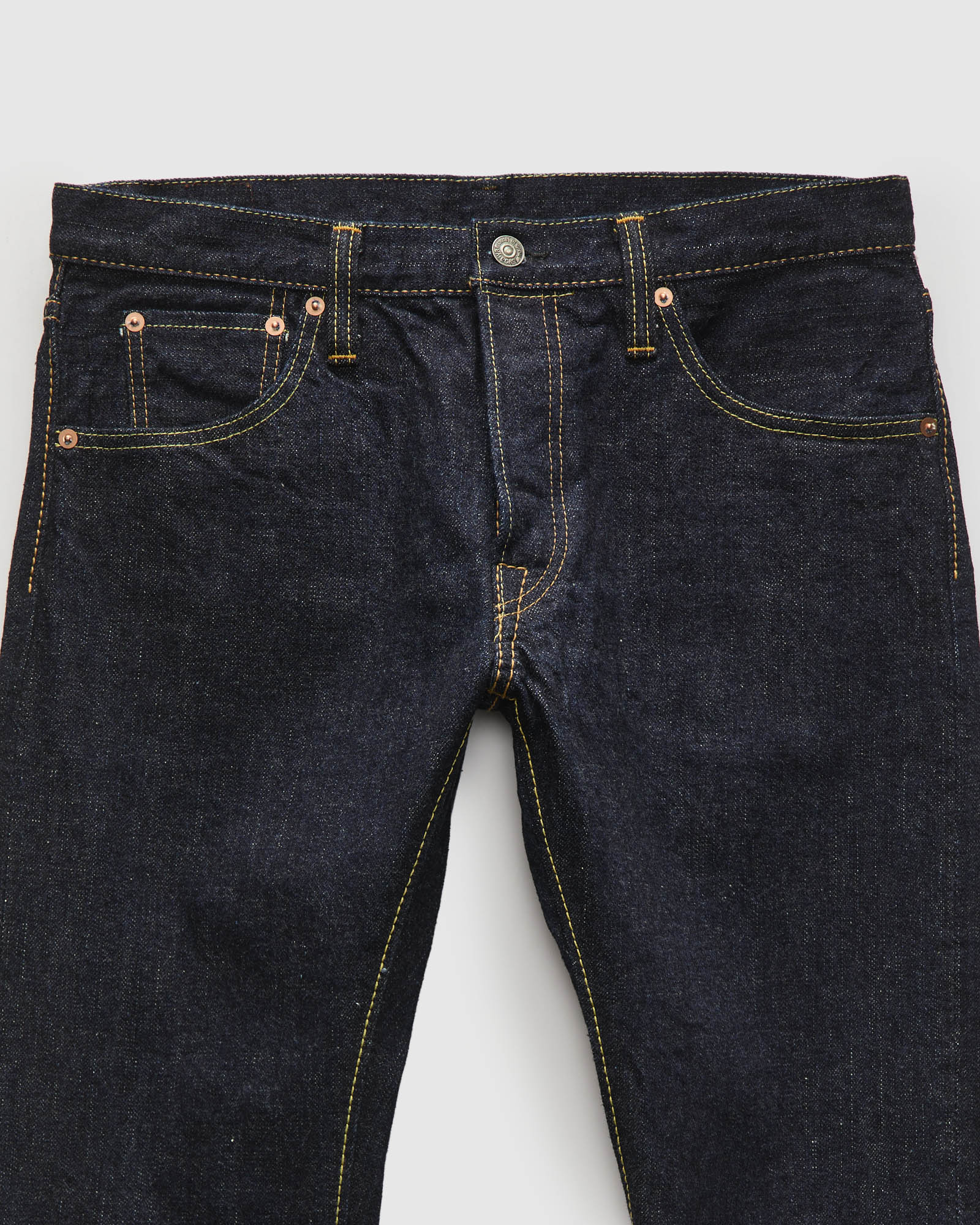XX-005 14oz Rinsed Selvedge Denim - Slim Straight Fit – Blue Owl