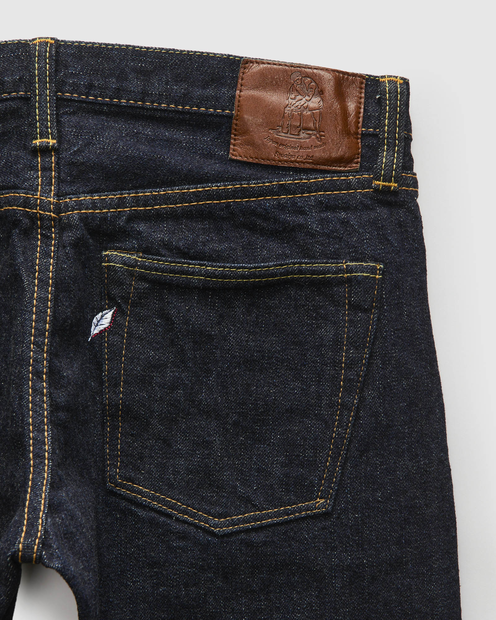 XX-005 14oz Rinsed Selvedge Denim - Slim Straight Fit – Blue Owl
