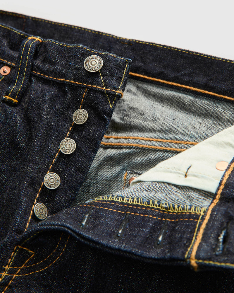 XX-005 14oz Rinsed Selvedge Denim - Slim Straight Fit